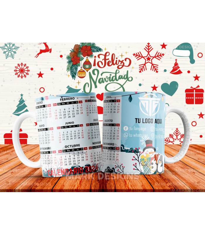 TAZA CALENDARIO NAVIDEÑA