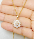 Golden Rotating Anti-Stress Sunflower Necklace Lady Special Gift