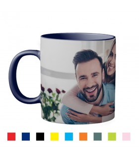 Taza con asa e interior de color personalizable